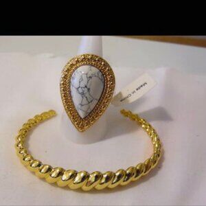 Samantha Willis Bardot Ring & Bronze Cuff Bracelet